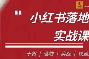 南悟·小红书医疗流量落地实战课，干货/落地/实战/快速上手