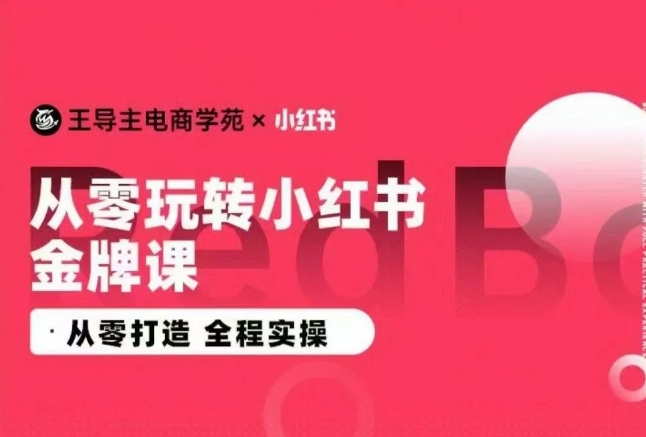 王导主·小红书电商运营实操课，从零打造  全程实操