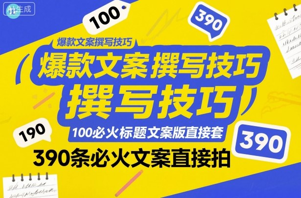 爆款文案撰写技巧,100个必火标题文案模版直接套,390条必火文案直接拍插图 爆款文案撰写技巧,100个必火标题文案模版直接套,390条必火文案直接拍