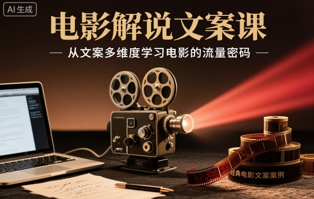 电影解说文案课,从文案多维度学习电影的流量密码插图 电影解说文案课,从文案多维度学习电影的流量密码