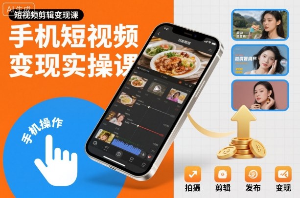 手机短视频变现实操课,短视频剪辑变现课插图 手机短视频变现实操课,短视频剪辑变现课