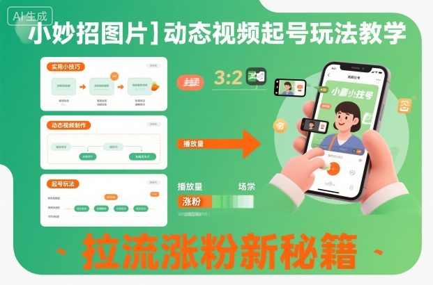 小妙招图片+动态视频起号玩法教学,拉流涨粉新秘籍插图 小妙招图片+动态视频起号玩法教学,拉流涨粉新秘籍