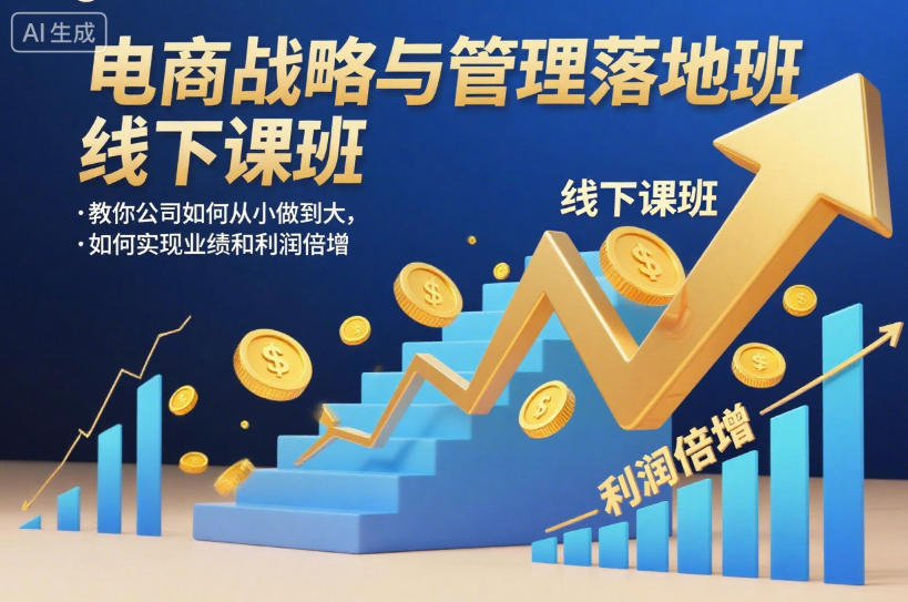 电商战略与管理落地班线下课,教你公司如何从小做到大,如何实现业绩和利润倍增【录音】插图 电商战略与管理落地班线下课,教你公司如何从小做到大,如何实现业绩和利润倍增【录音】