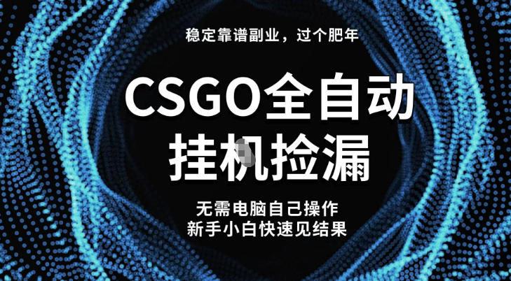 【稳定副业】全球最热门游戏CSGO全自动捡漏,最新玩法,新手小白日入5张+【揭秘】插图 【稳定副业】全球最热门游戏CSGO全自动捡漏,最新玩法,新手小白日入5张+【揭秘】