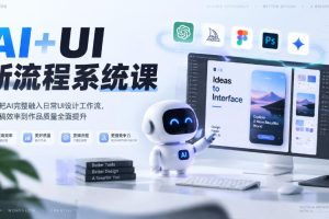 【无水印】AI+UI新流程系统课，带你把AI完整融入日常UI设计工作流，从出稿效率到作品质量全面提升（2026第4期）
