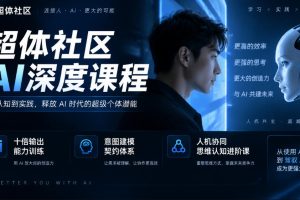 超体社区AI深度课程，十倍输出能力训练，意图建模契约体系，人机协同思维认知进阶课